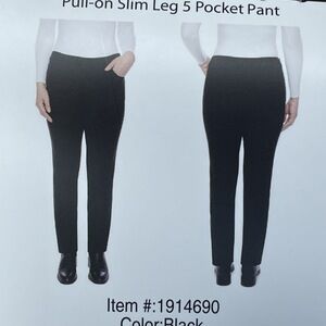 S.C. & Co. Women's L Slim Leg Pants Black a1802
